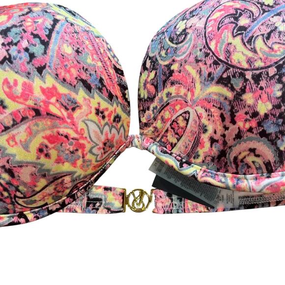 Victoria's Secret Women Bikini Swimsuit Size 34C Top and Small Bottom Multicolor - Picture 3 of 10
